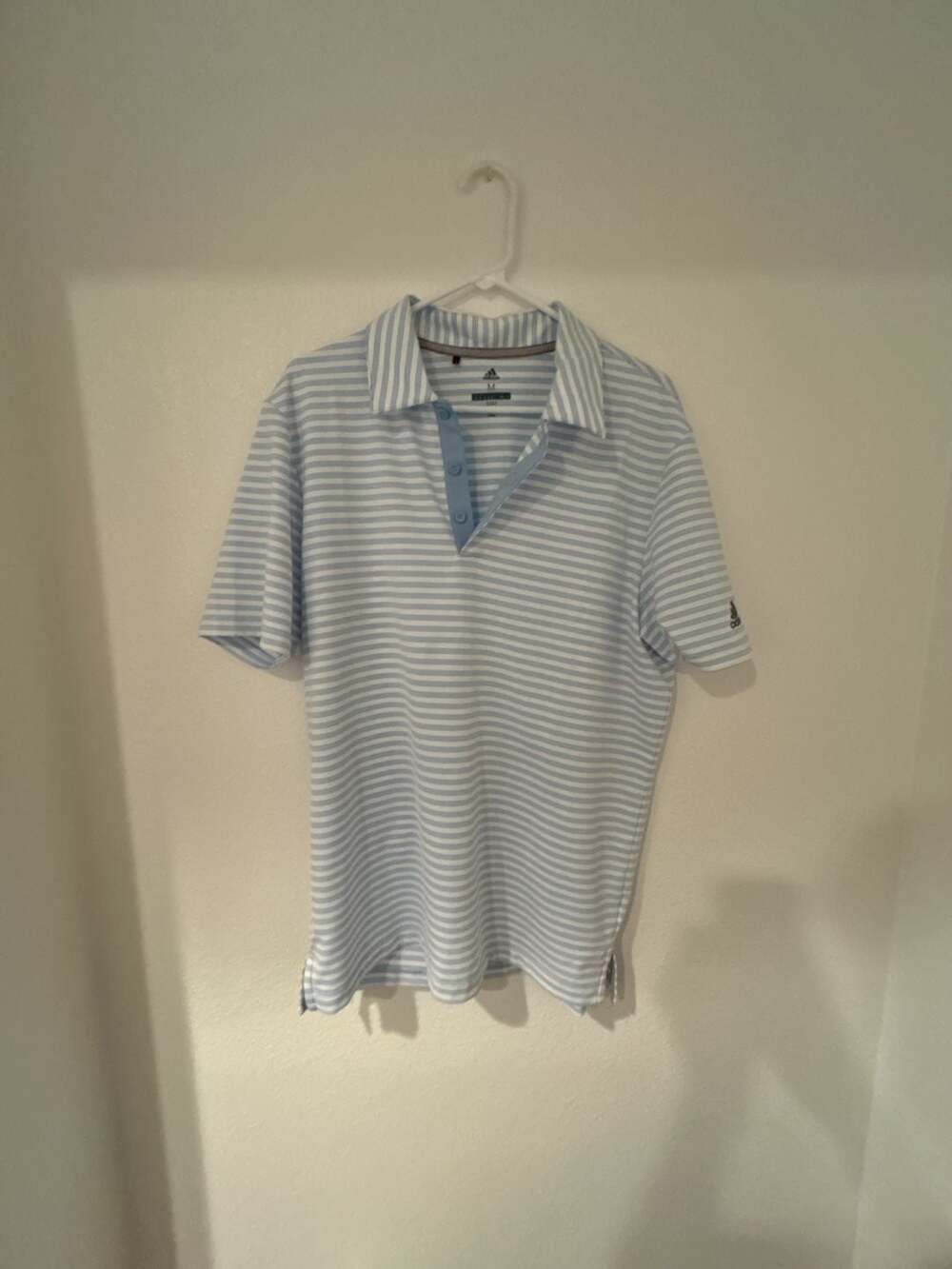 Adidas Men's Stripe Stretch Knit Golf Polo Shirt, Size M